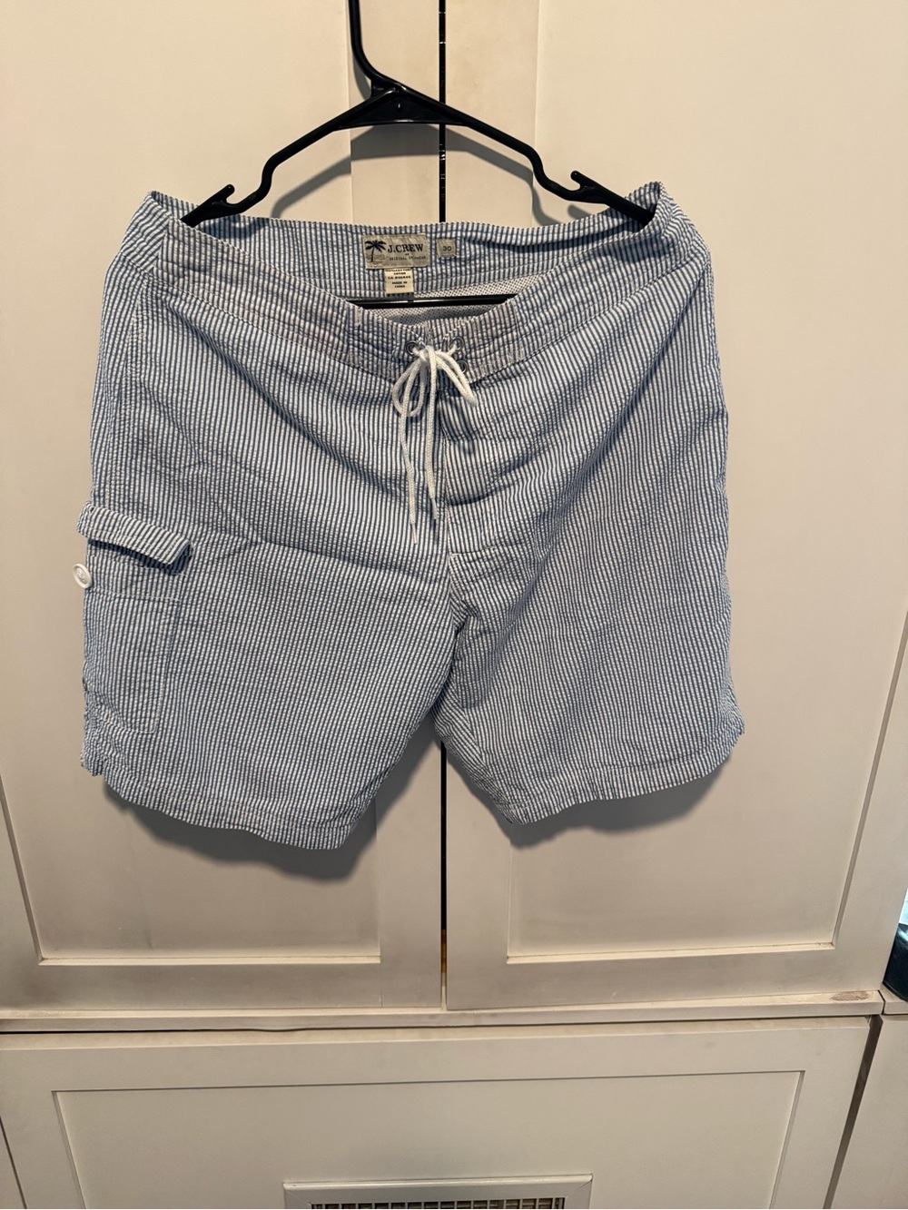 J. Crew Men's Seersucker Swim Trunks - 30 waist